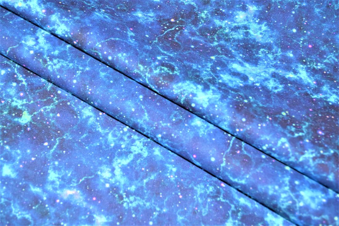 Navy Printed 100% Cotton Space Fabric