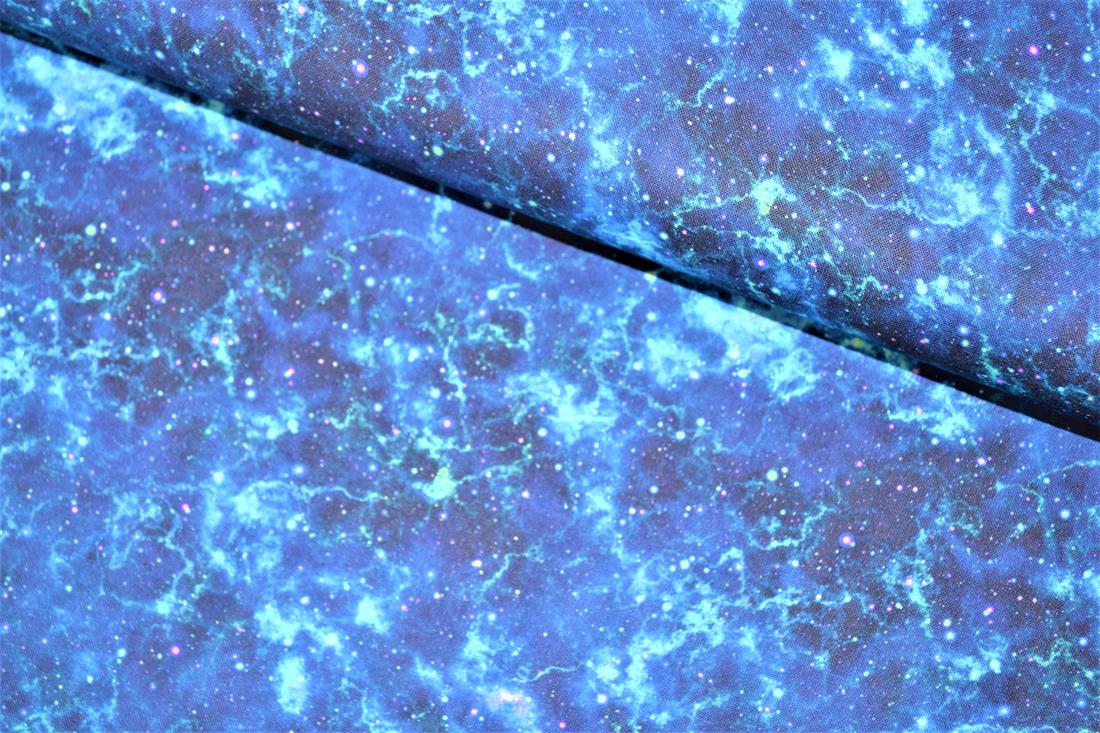 Navy Printed 100% Cotton Space Fabric