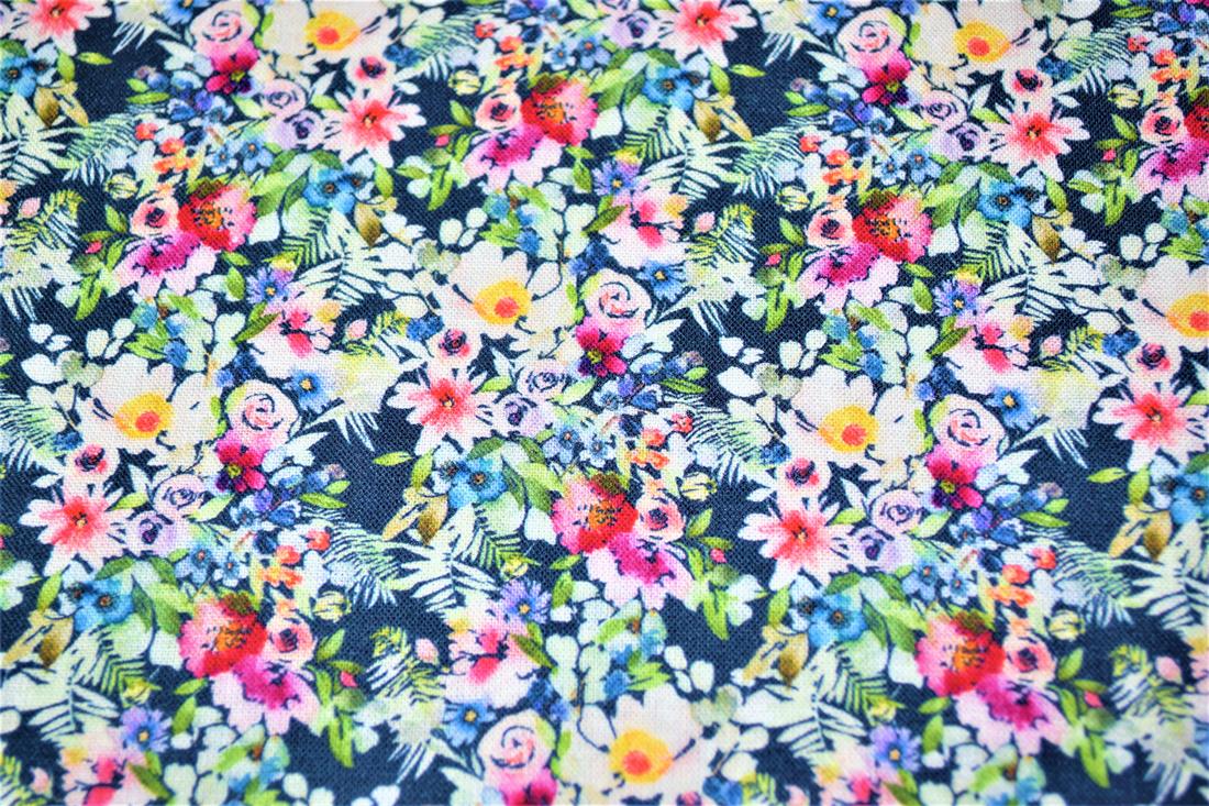 Digital Printed 100% Cotton, Floral Fabric
