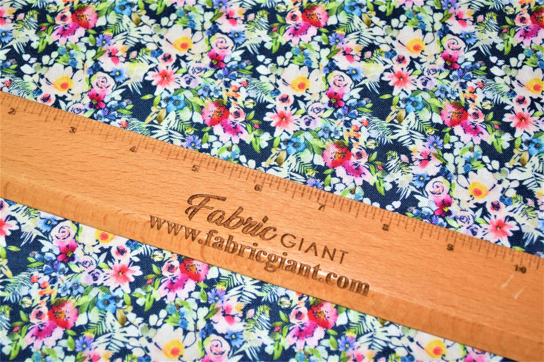 Digital Printed 100% Cotton, Floral Fabric