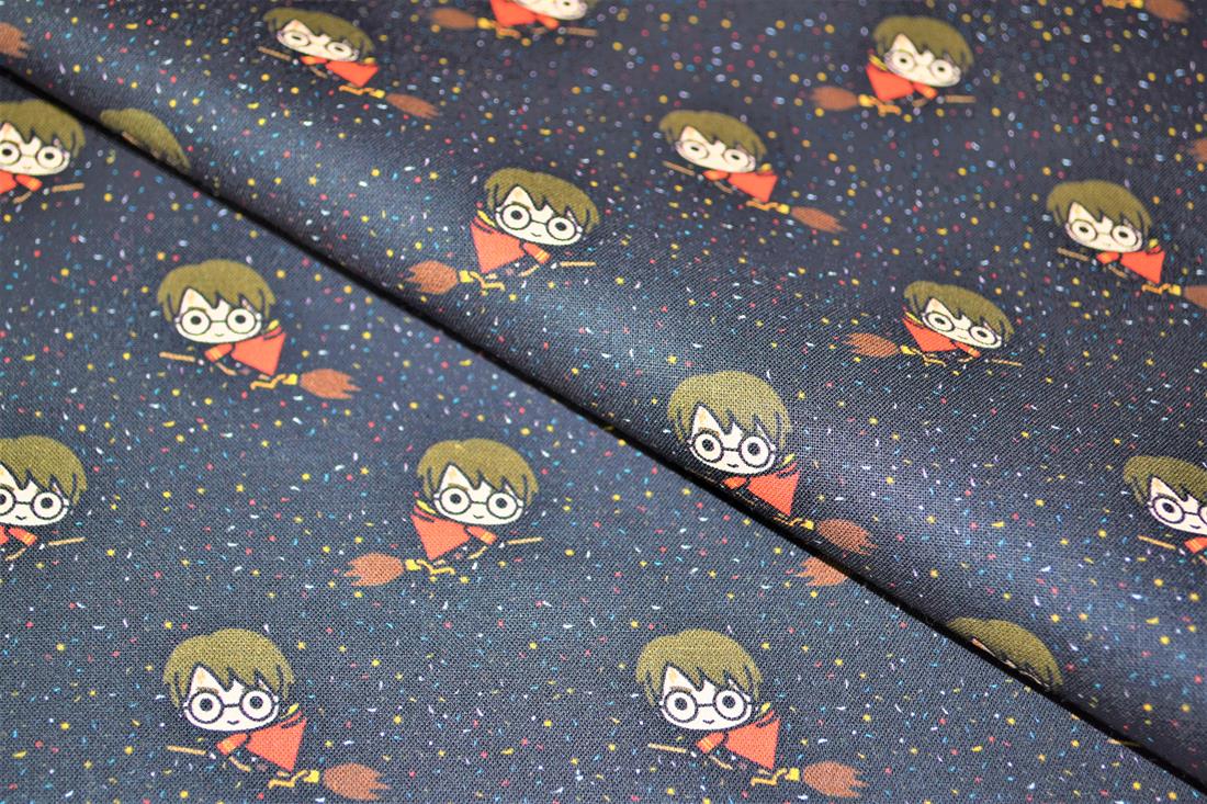 Navy Digital Printed 100% Cotton, Harry Potter Fabric