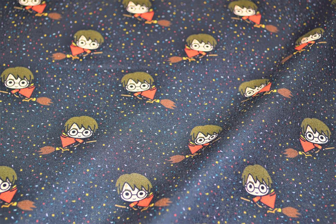 Navy Digital Printed 100% Cotton, Harry Potter Fabric