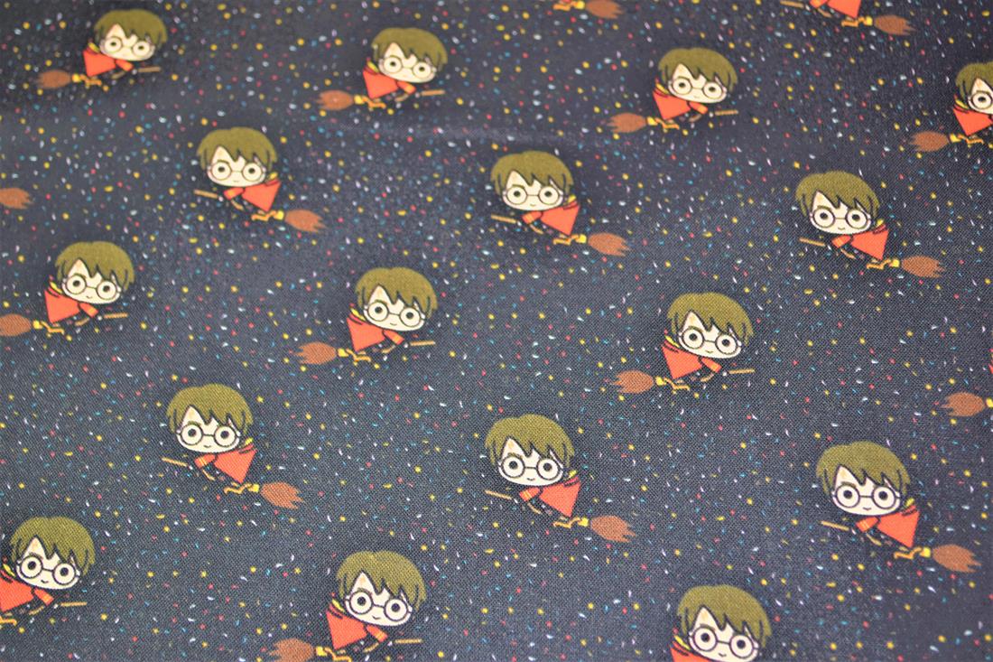 Navy Digital Printed 100% Cotton, Harry Potter Fabric