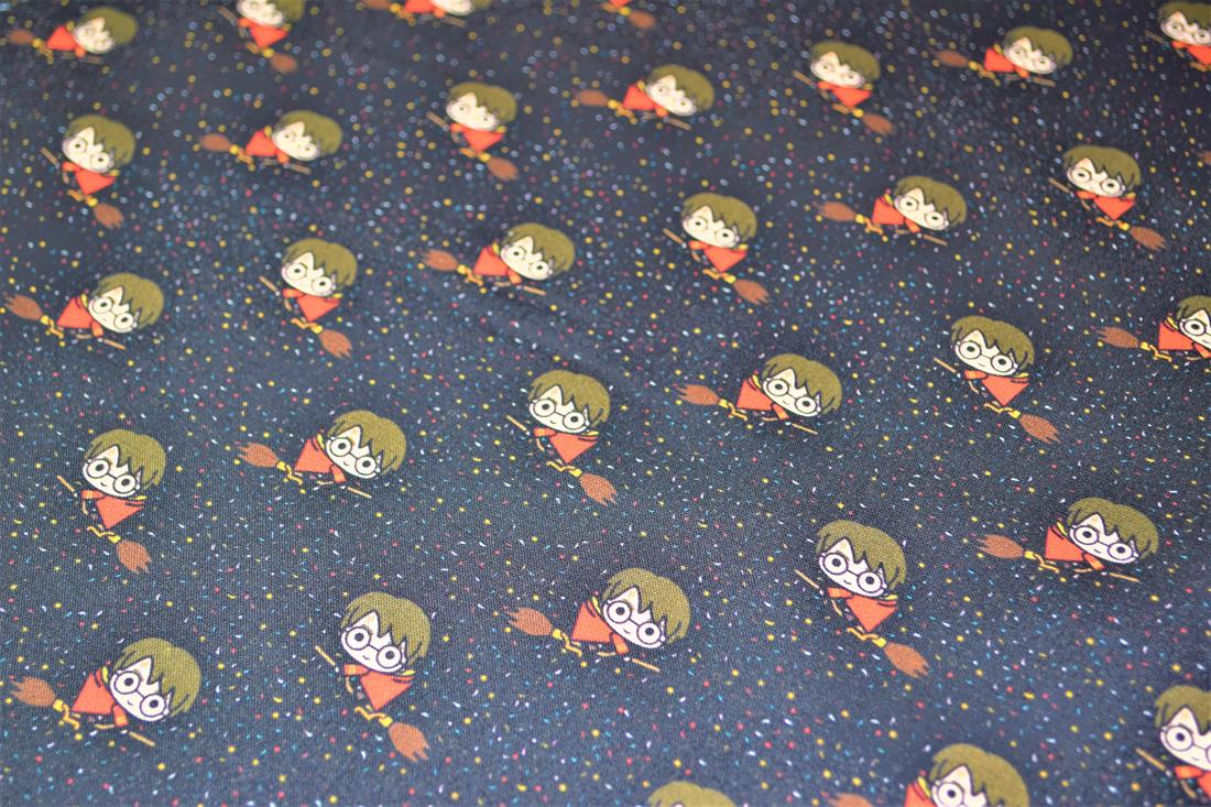 Navy Digital Printed 100% Cotton, Harry Potter Fabric