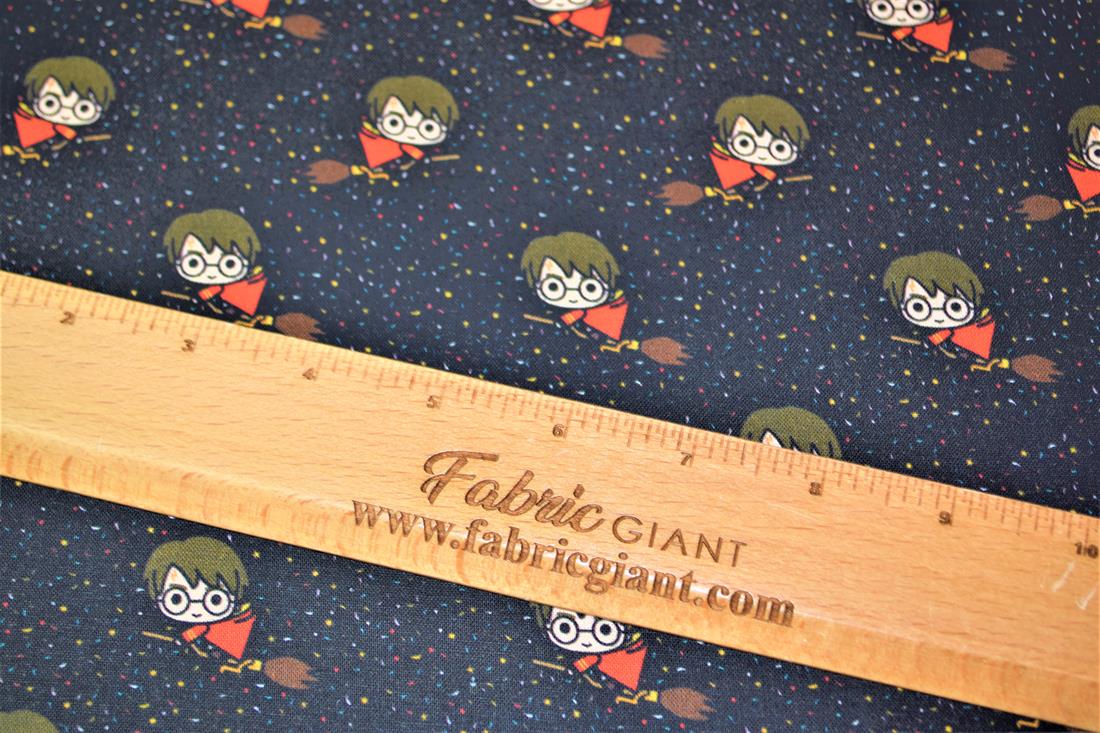 Navy Digital Printed 100% Cotton, Harry Potter Fabric