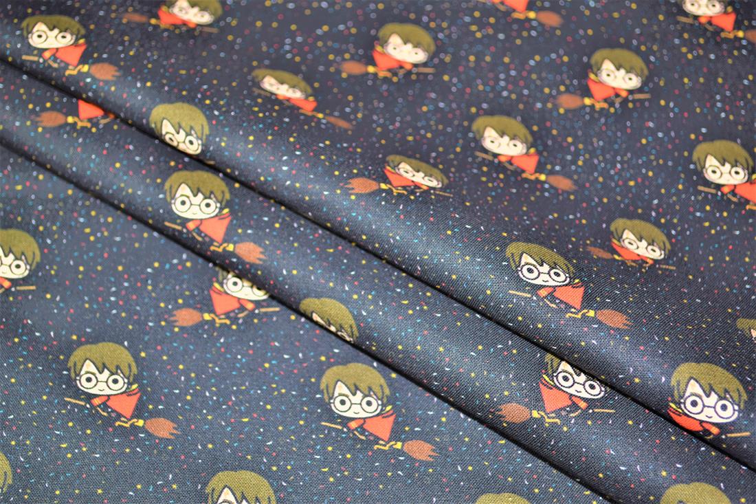 Navy Digital Printed 100% Cotton, Harry Potter Fabric