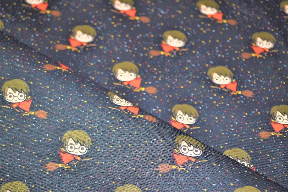 Navy Digital Printed 100% Cotton, Harry Potter Fabric