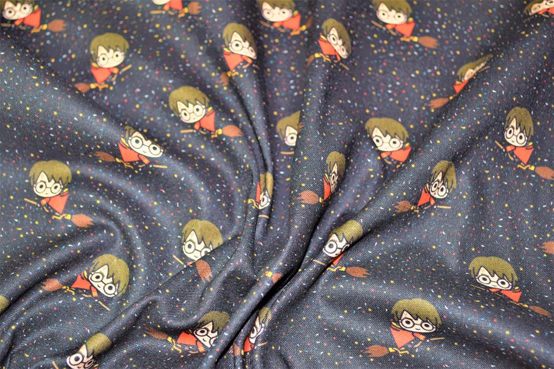 Navy Digital Printed 100% Cotton, Harry Potter Fabric