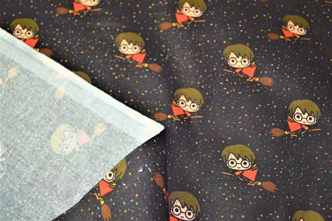 Navy Digital Printed 100% Cotton, Harry Potter Fabric