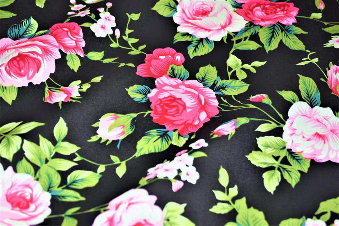 Printed 100% Cotton Rose/Flower Fabric