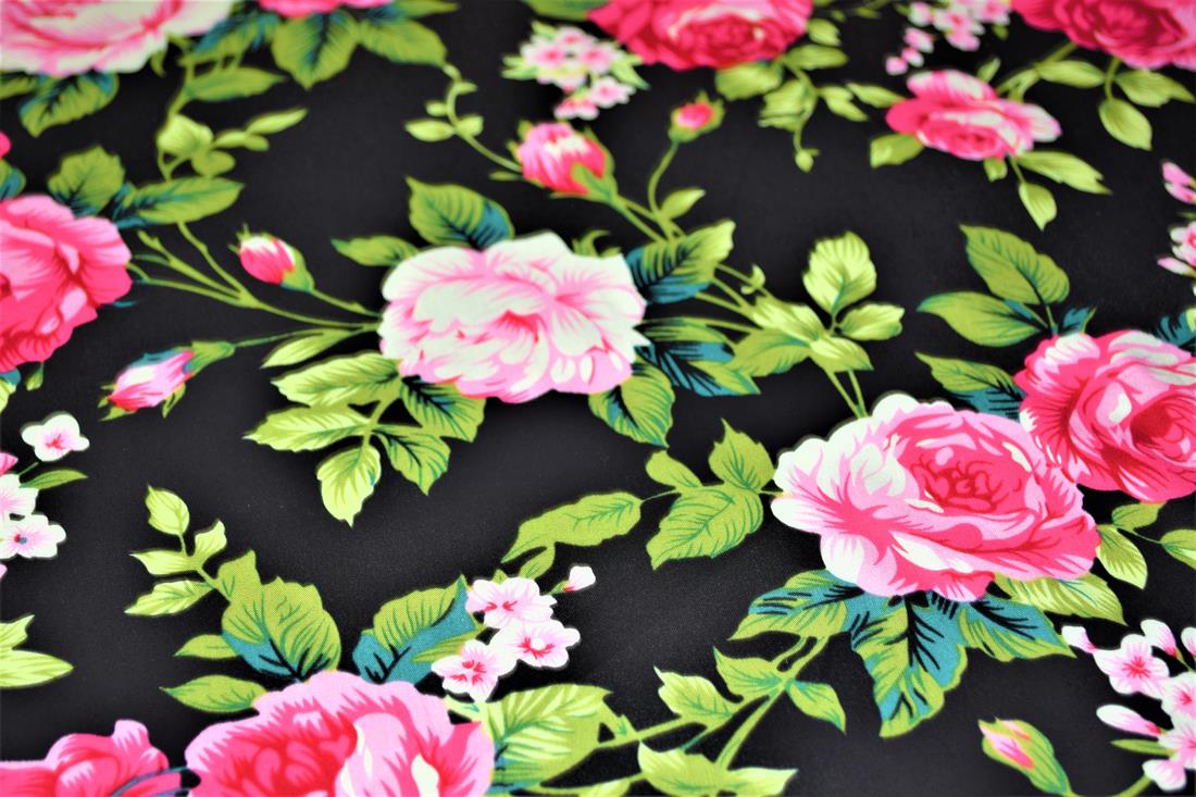 Printed 100% Cotton Rose/Flower Fabric