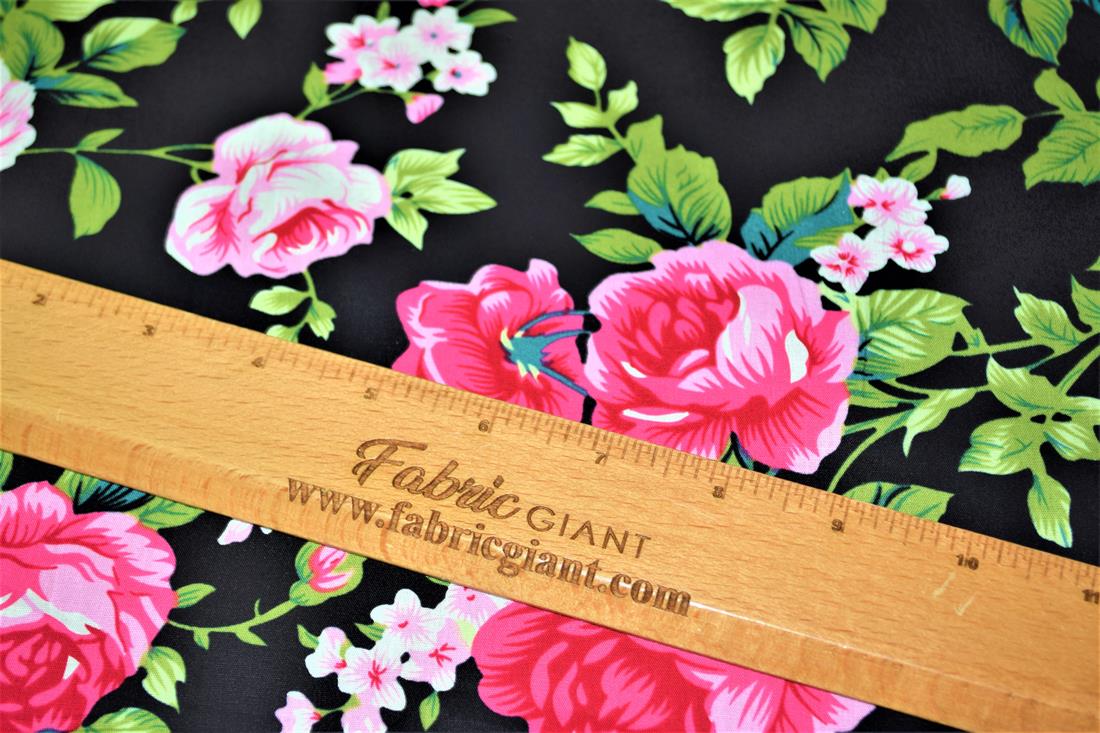 Printed 100% Cotton Rose/Flower Fabric