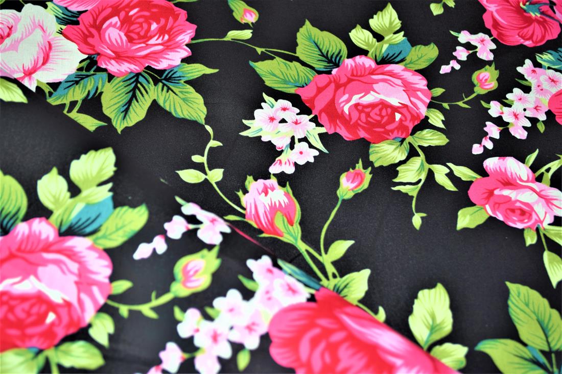Printed 100% Cotton Rose/Flower Fabric