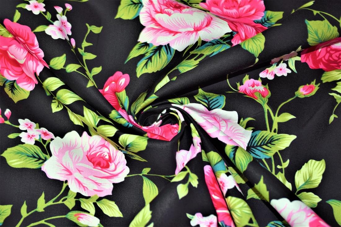 Printed 100% Cotton Rose/Flower Fabric
