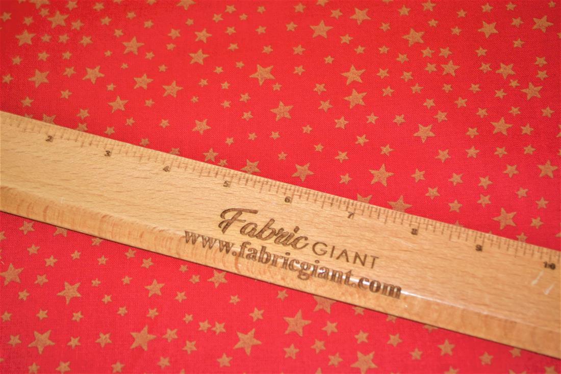Stars Metallic Small Gold Christmas Fabric