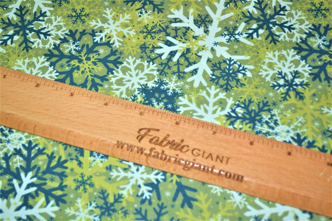 Camo Snowflakes Printed Christmas Cotton Fabric