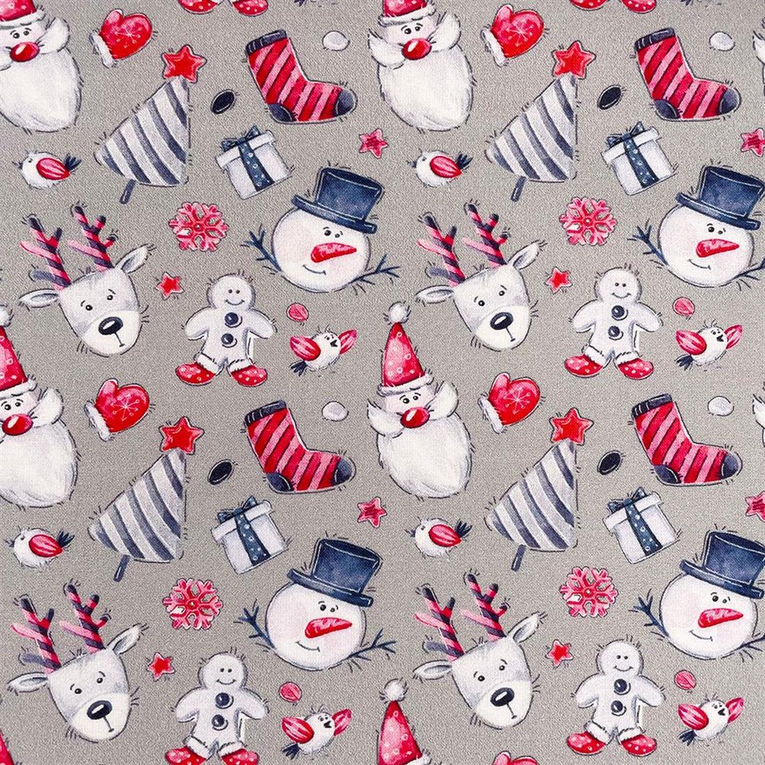 Christmas CrowdPremiume Printed Crafty Cottons Digital 100% Fabric