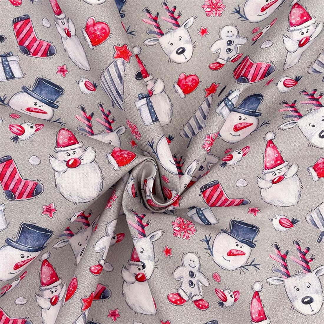 Christmas CrowdPremiume Printed Crafty Cottons Digital 100% Fabric