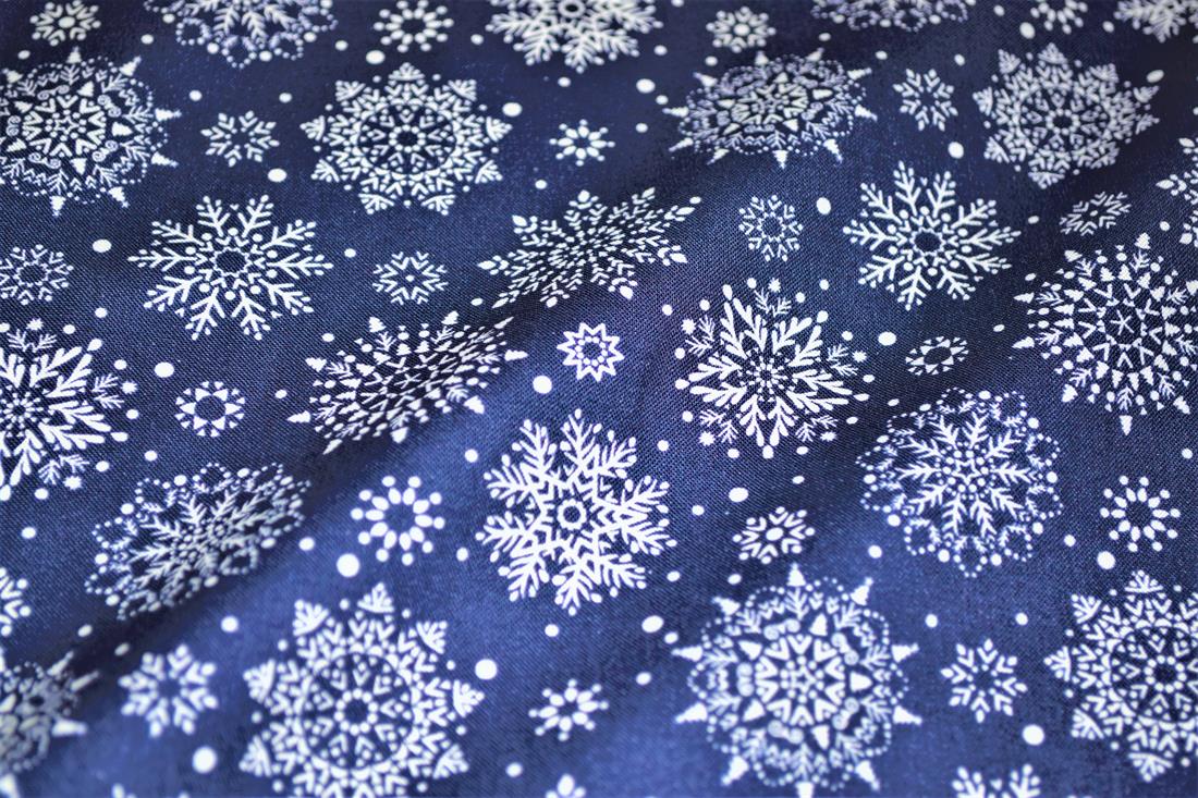 Winte Snowflake Printed Christmas Cotton Fabric