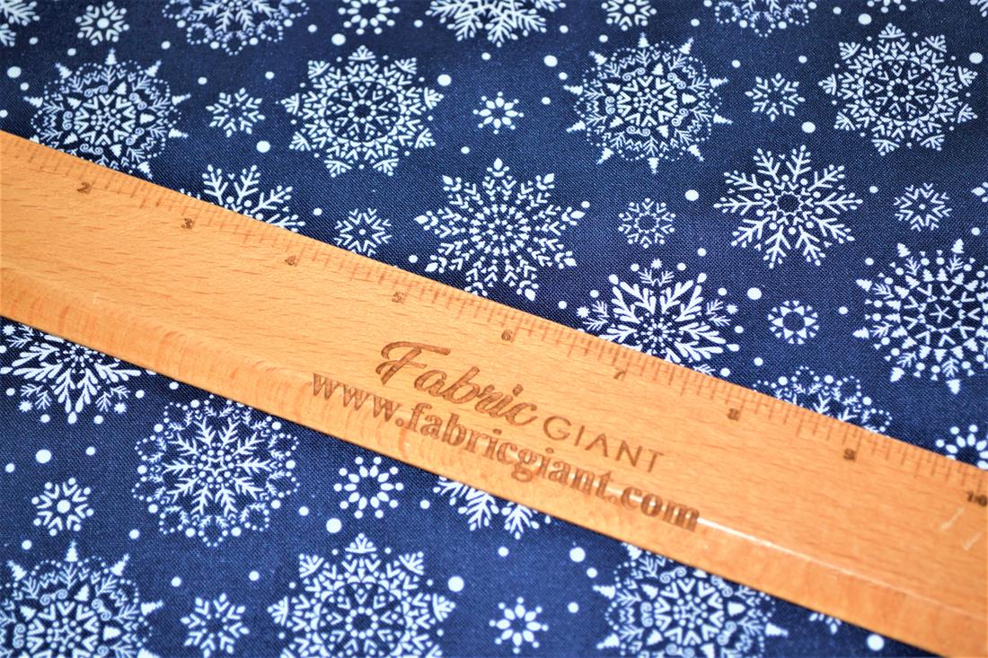 Winte Snowflake Printed Christmas Cotton Fabric