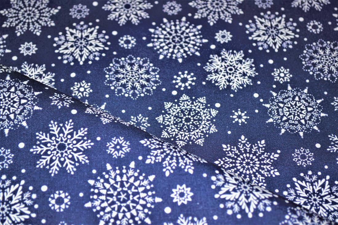 Winte Snowflake Printed Christmas Cotton Fabric