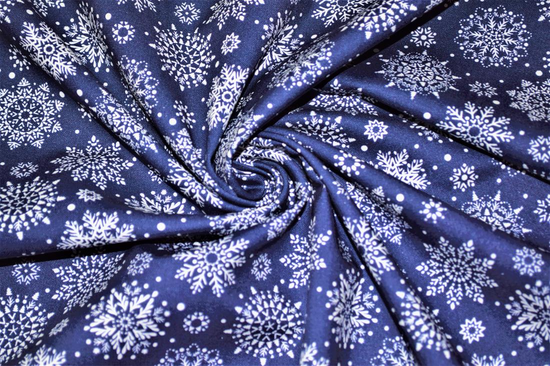 Winte Snowflake Printed Christmas Cotton Fabric