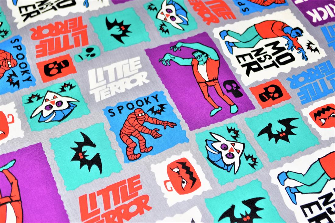 Halloween Comic Strip Printed 100% Cotton Fabric