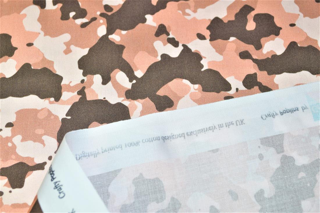 Colourful Camouflage Camo Printed 100% Cotton 140Cm Wide Fabric