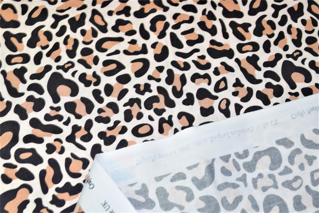 Leopard Skin -Printed Crafty 100% Cotton Fabric