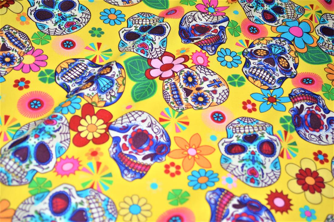 Sugar Skulls Halloween Fabric