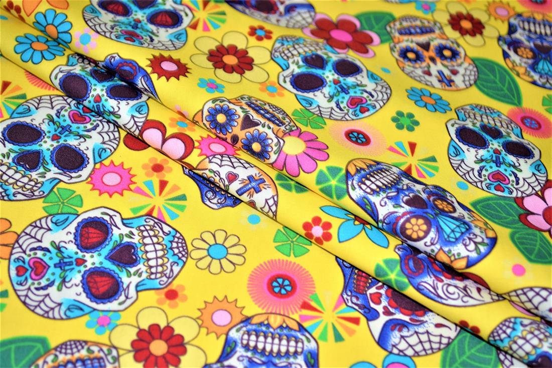 Sugar Skulls Halloween Fabric