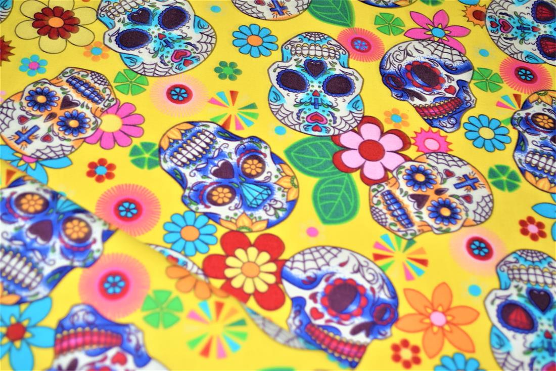 Sugar Skulls Halloween Fabric