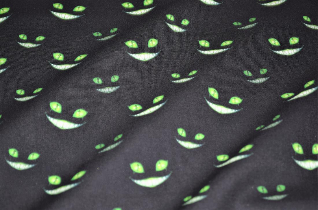 Printed 100% Cotton Cheshire Cat Fabric