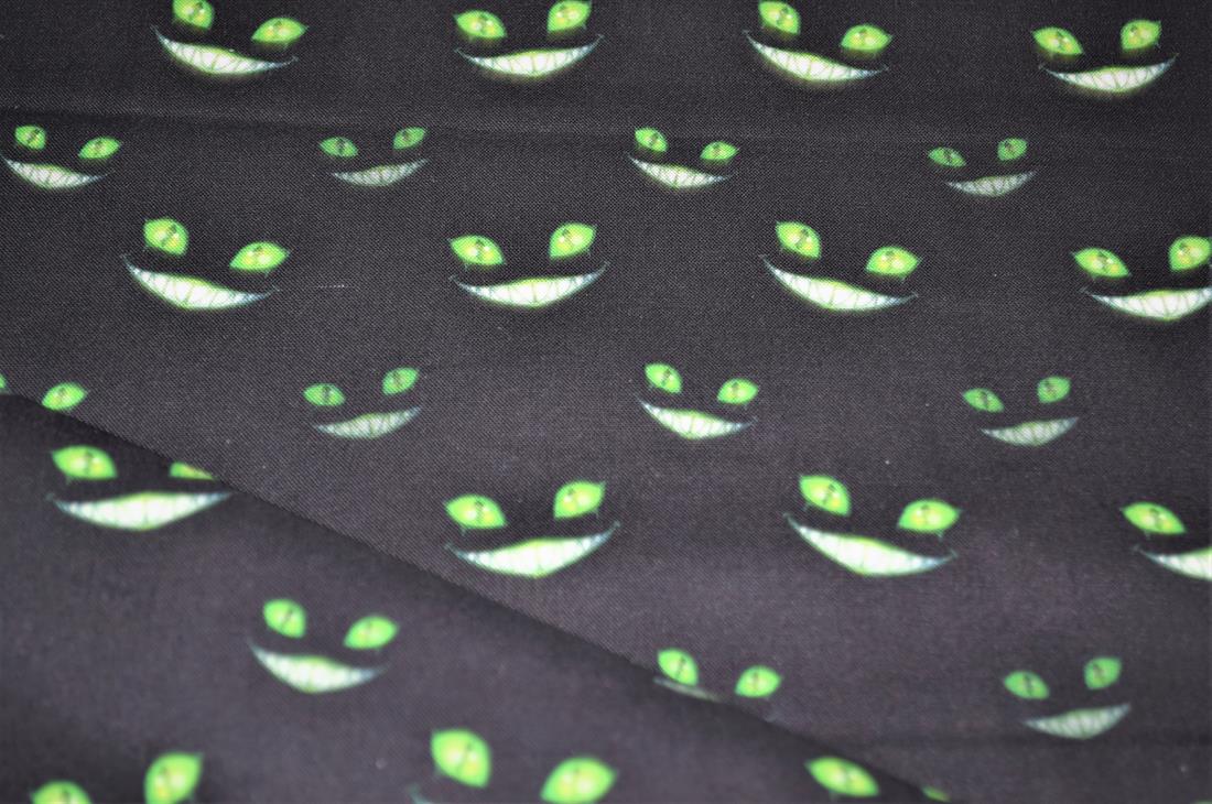 Printed 100% Cotton Cheshire Cat Fabric