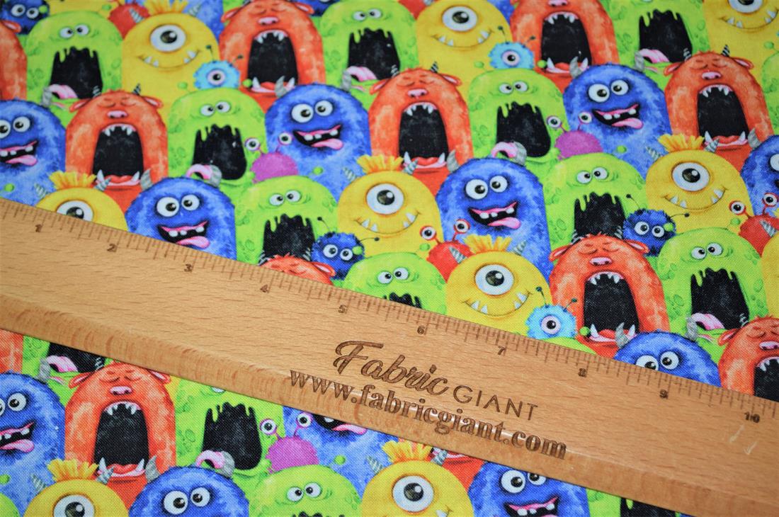 Printed 100% Cotton Monsters Fabric
