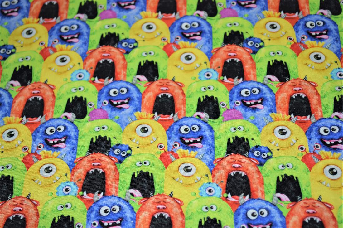 Printed 100% Cotton Monsters Fabric