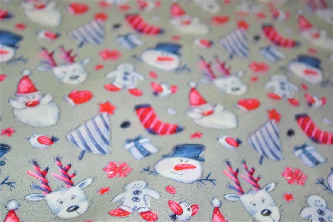 Christmas CrowdPremiume Printed Crafty Cottons Digital 100% Fabric