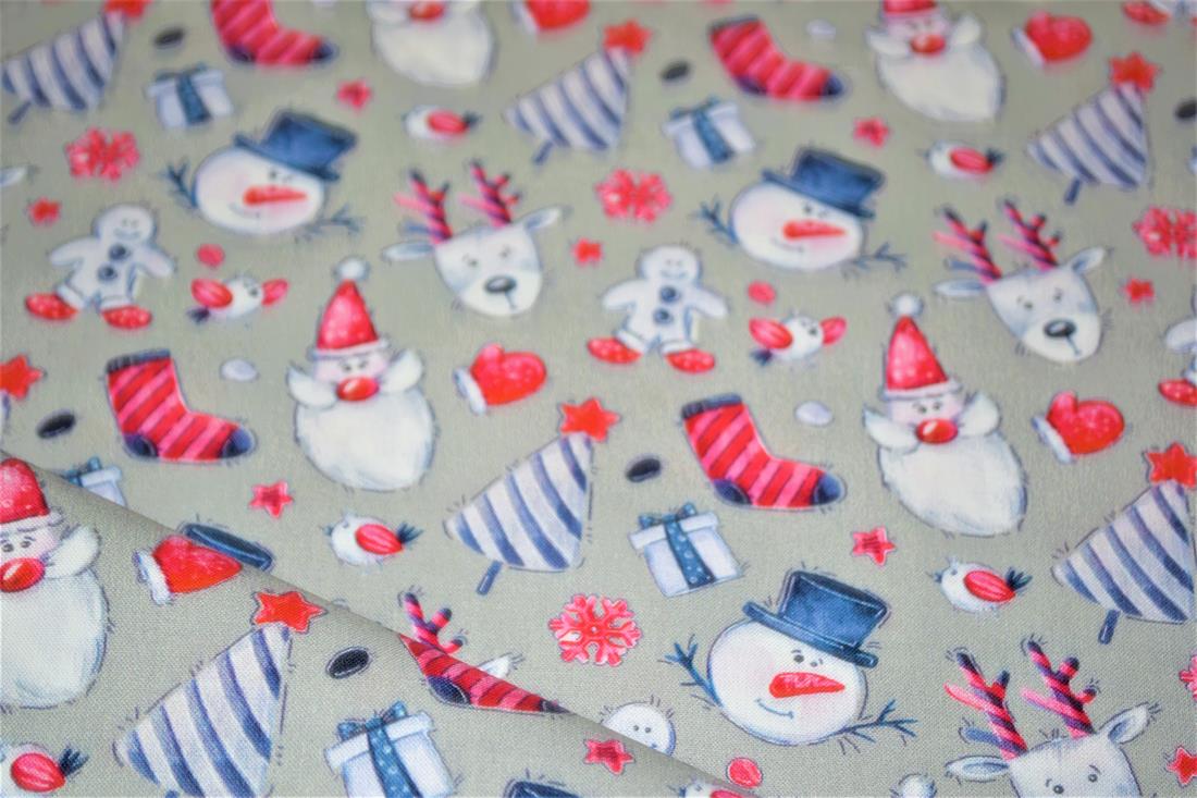 Christmas CrowdPremiume Printed Crafty Cottons Digital 100% Fabric