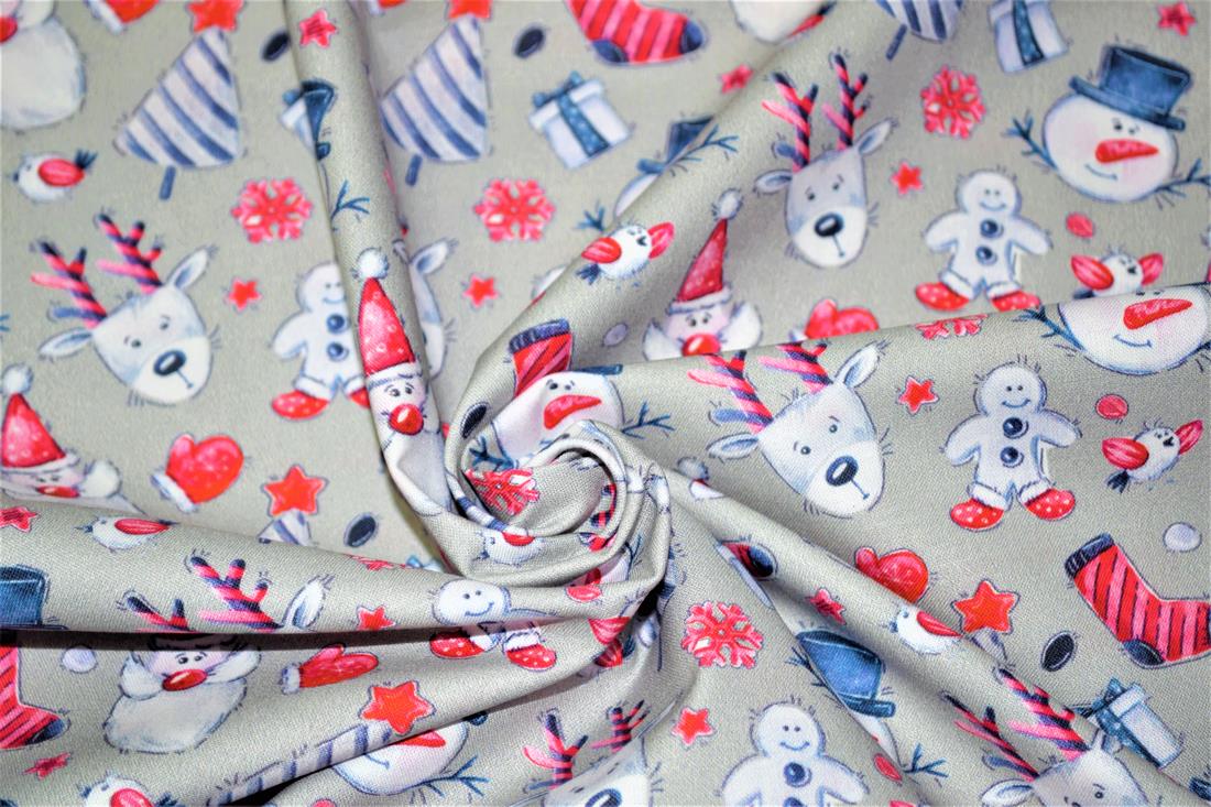 Christmas CrowdPremiume Printed Crafty Cottons Digital 100% Fabric