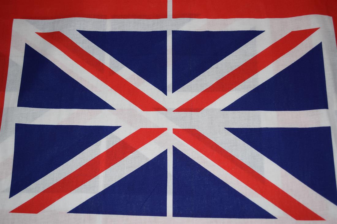 Union Jack Flag Printed 100% Cotton Poplin