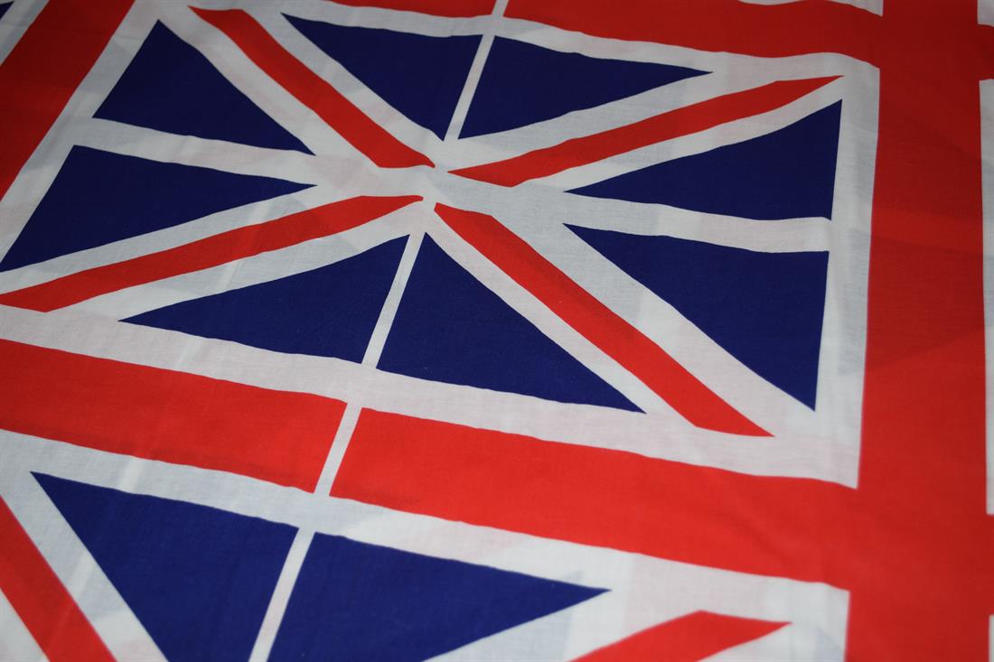 Union Jack Flag Printed 100% Cotton Poplin