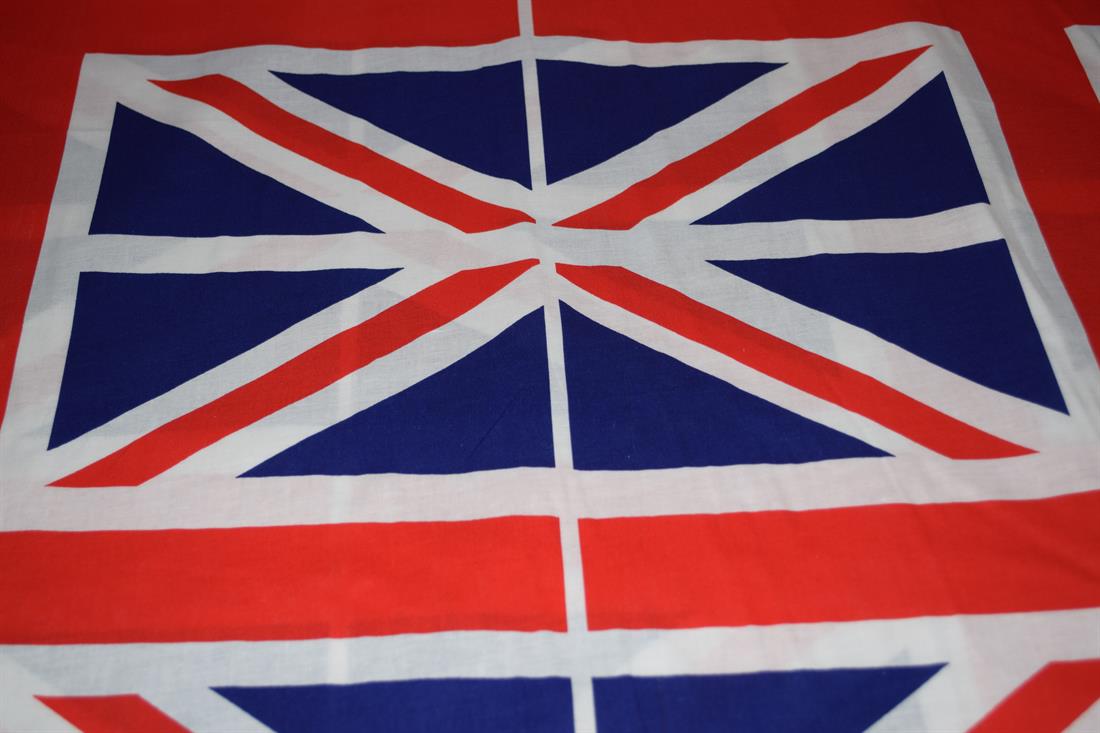 Union Jack Flag Printed 100% Cotton Poplin