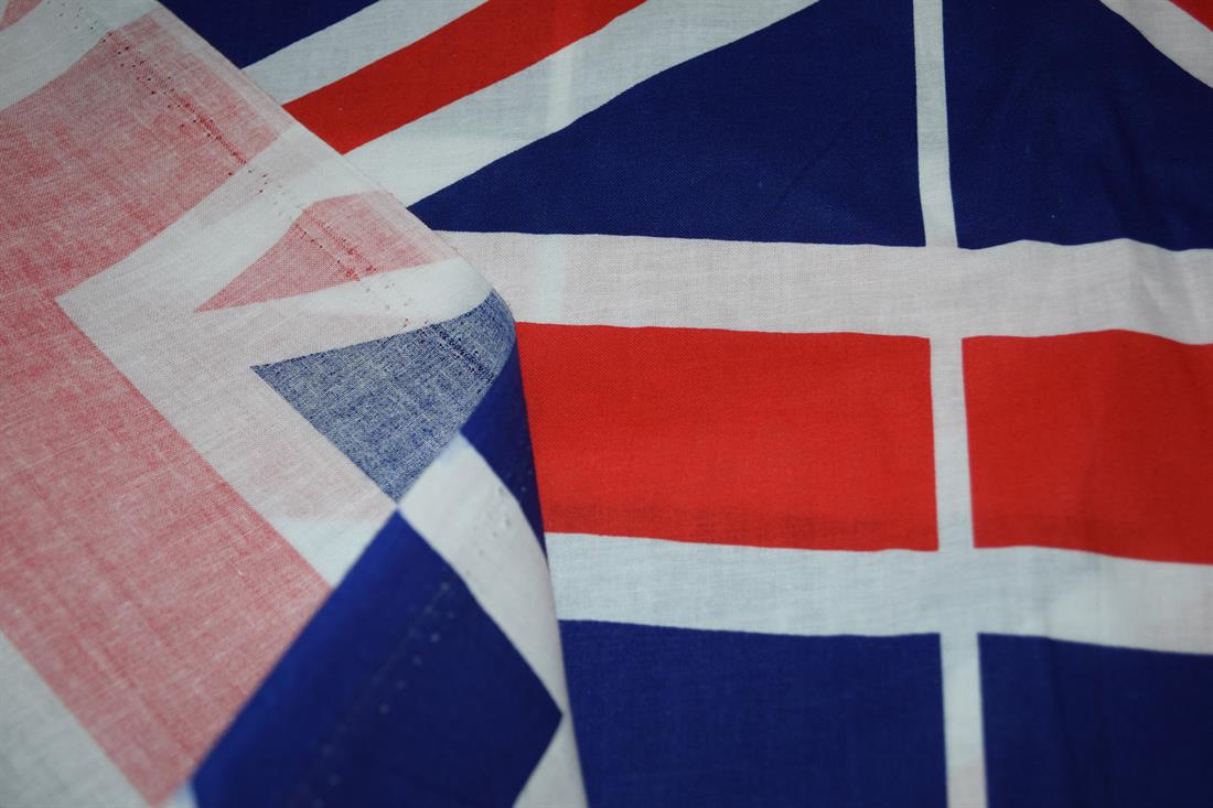 Union Jack Flag Printed 100% Cotton Poplin