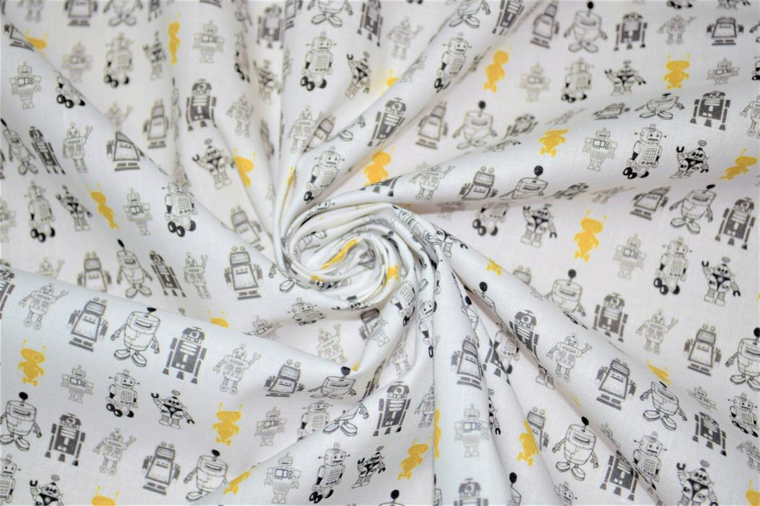White Printed 100% Cotton Fabric