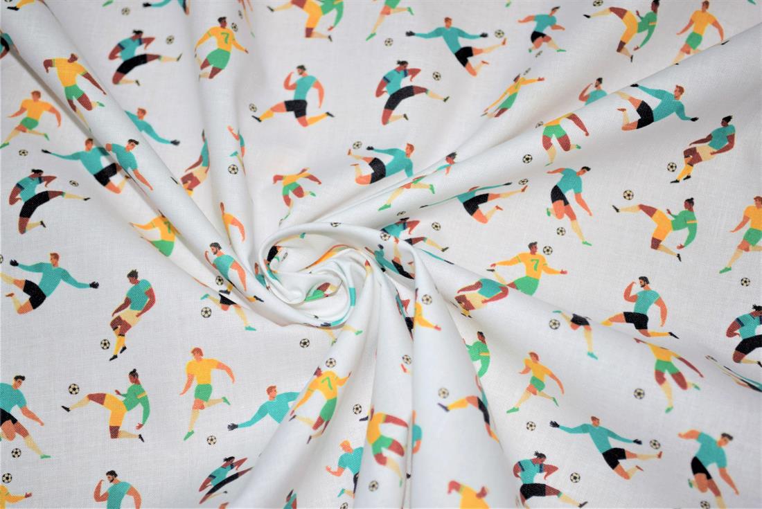 White Printed 100% Cotton Fabric