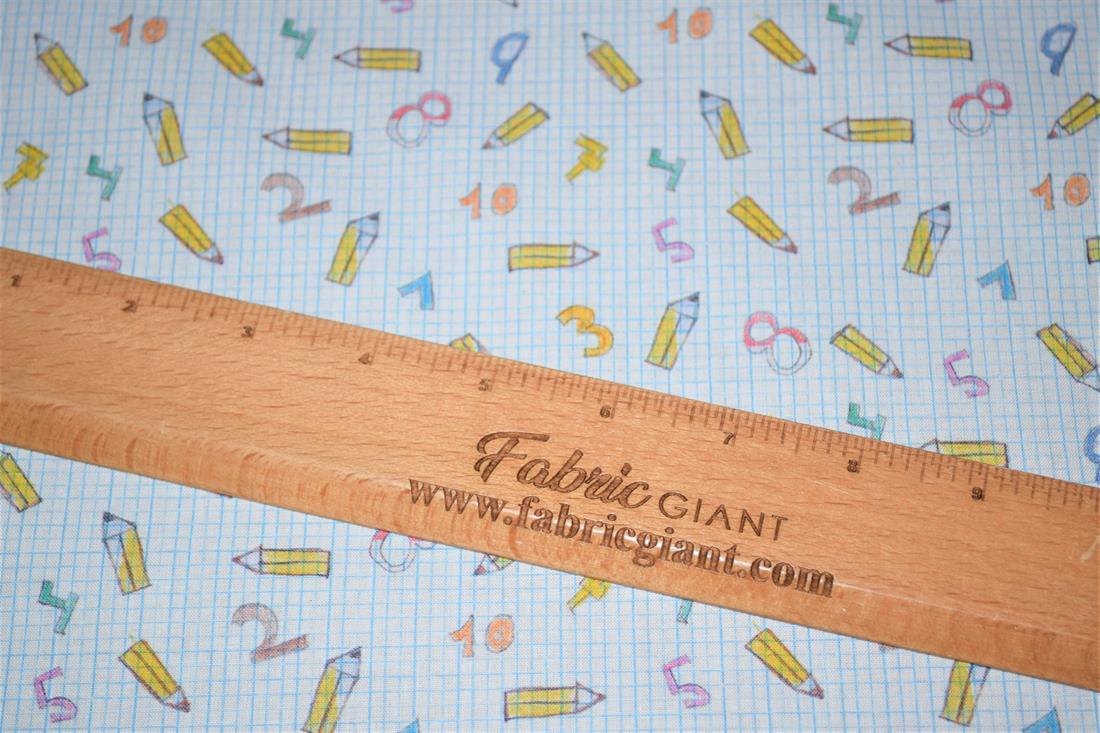 White & Blue Printed 100% Cotton Fabric