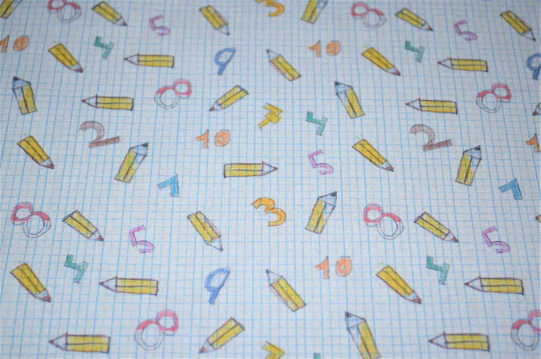 White & Blue Printed 100% Cotton Fabric