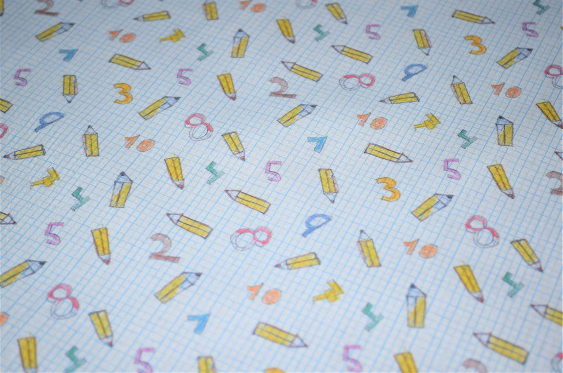 White & Blue Printed 100% Cotton Fabric