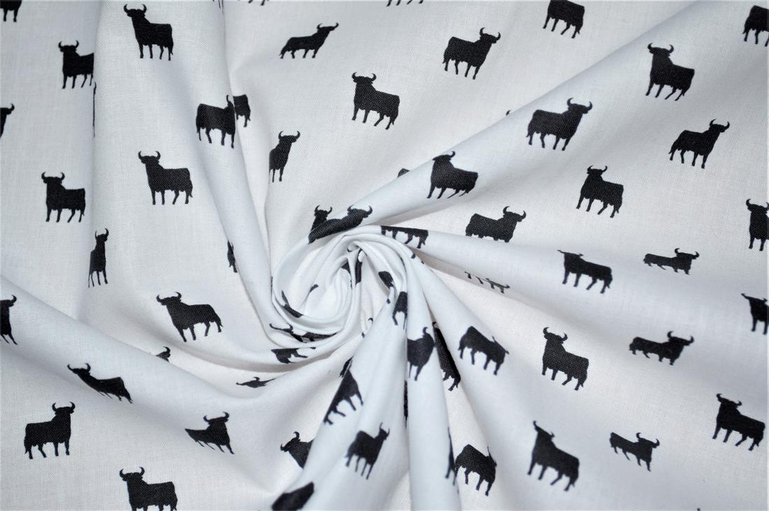 White Printed 100% Cotton Fabric