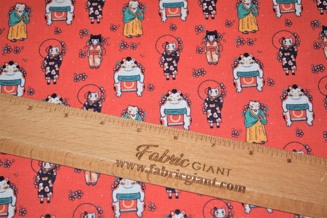 Red Printed 100% Cotton Fabric